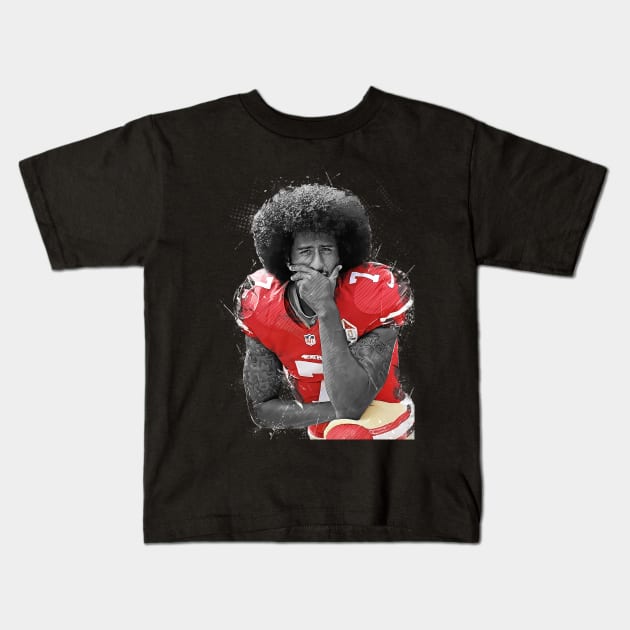 Colin Kaepernick Kids T-Shirt by Creativedy Stuff